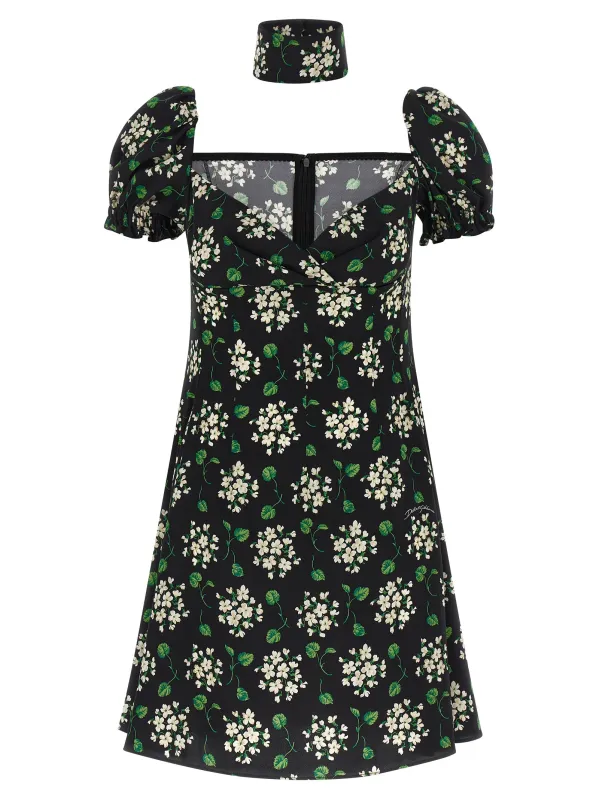 Flower Print Dress Dresses Black made by Dolce & Gabanna