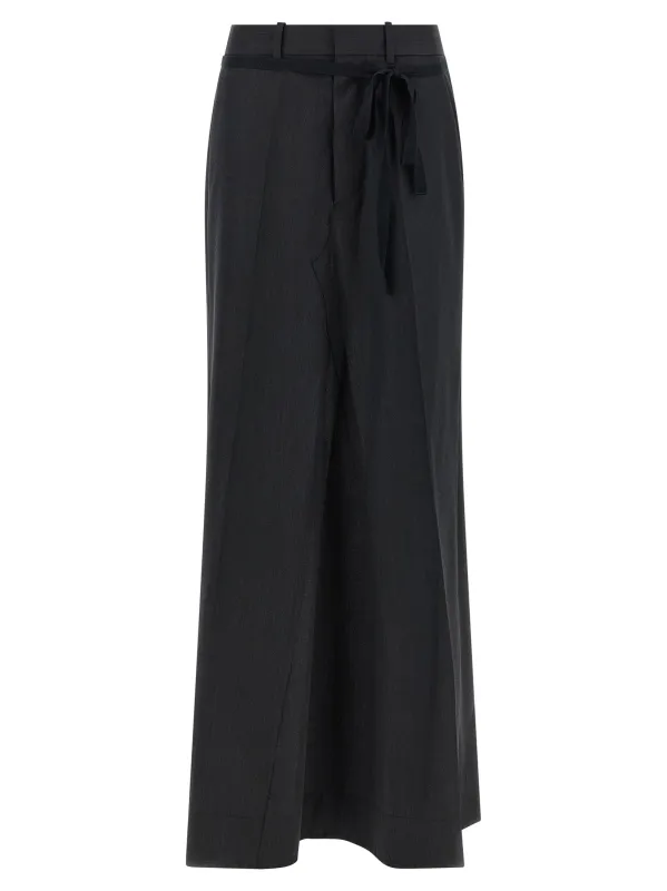 Raw Cut Hem Skirt Skirts Black made by Maison Margiela