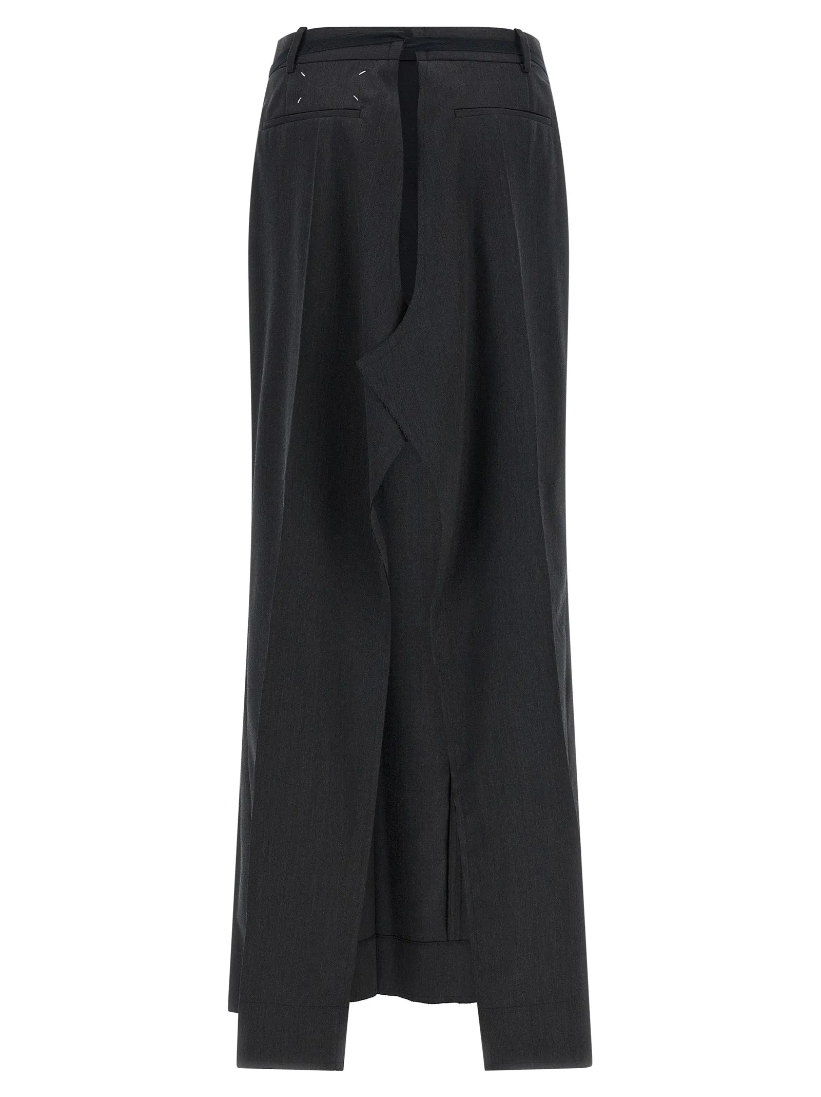 Raw Cut Hem Skirt Skirts Black sold by Wanan Luxury product image thumbnail 2