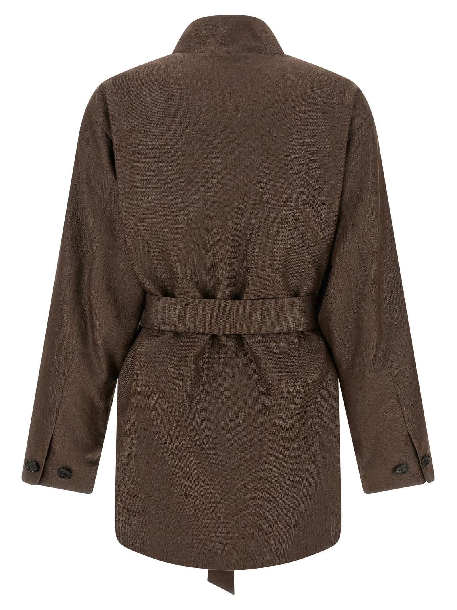 Linen Blend Blazer Blazers Brown sold by Wanan Luxury product image thumbnail 2