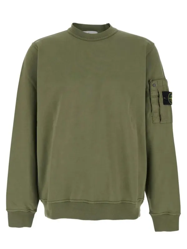 Regular Fit Crewneck Midweight Sweatshirt With Pocket made by Stone Island