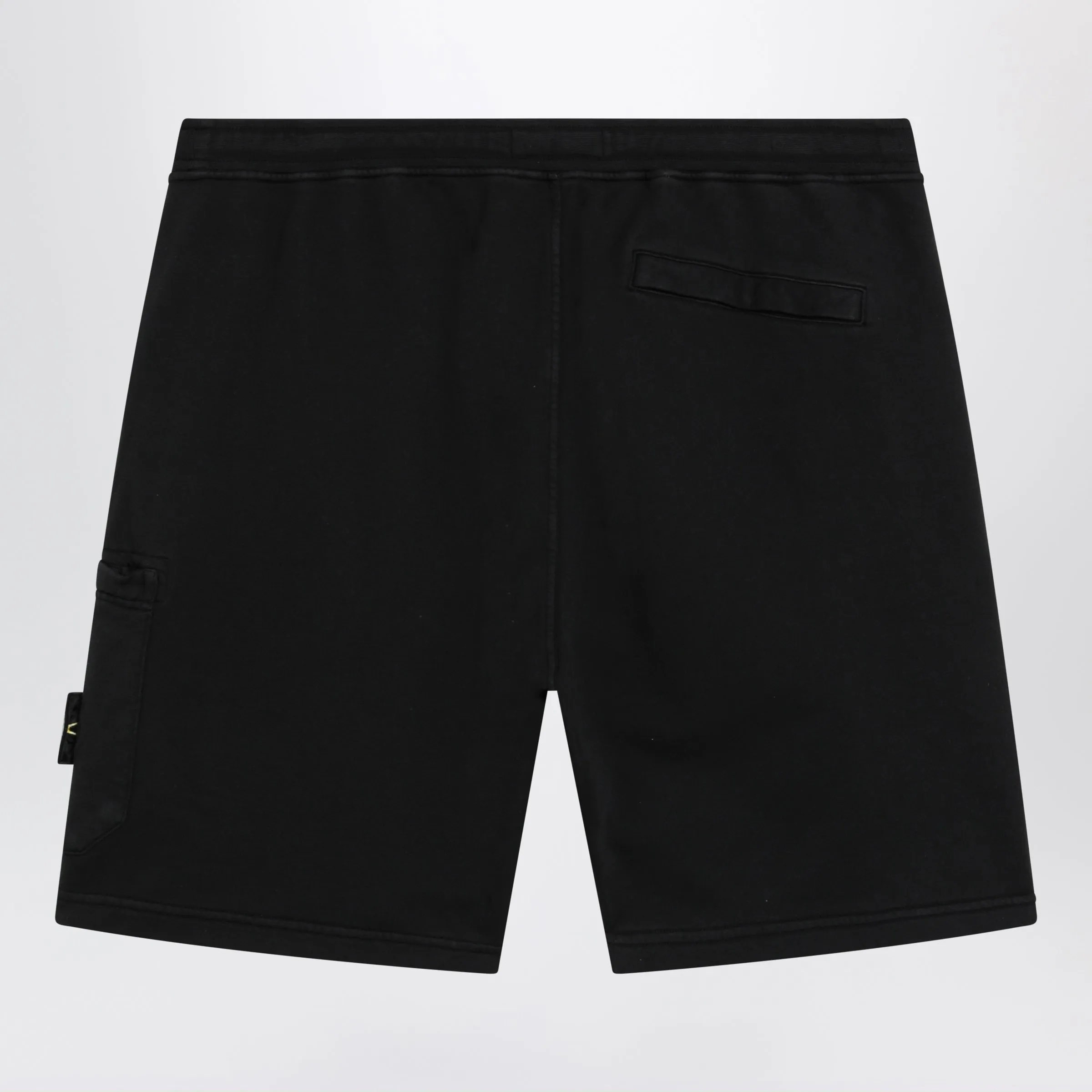 Black Organic Cotton Fleece Jogger Shorts sold by Wanan Luxury product image thumbnail 2