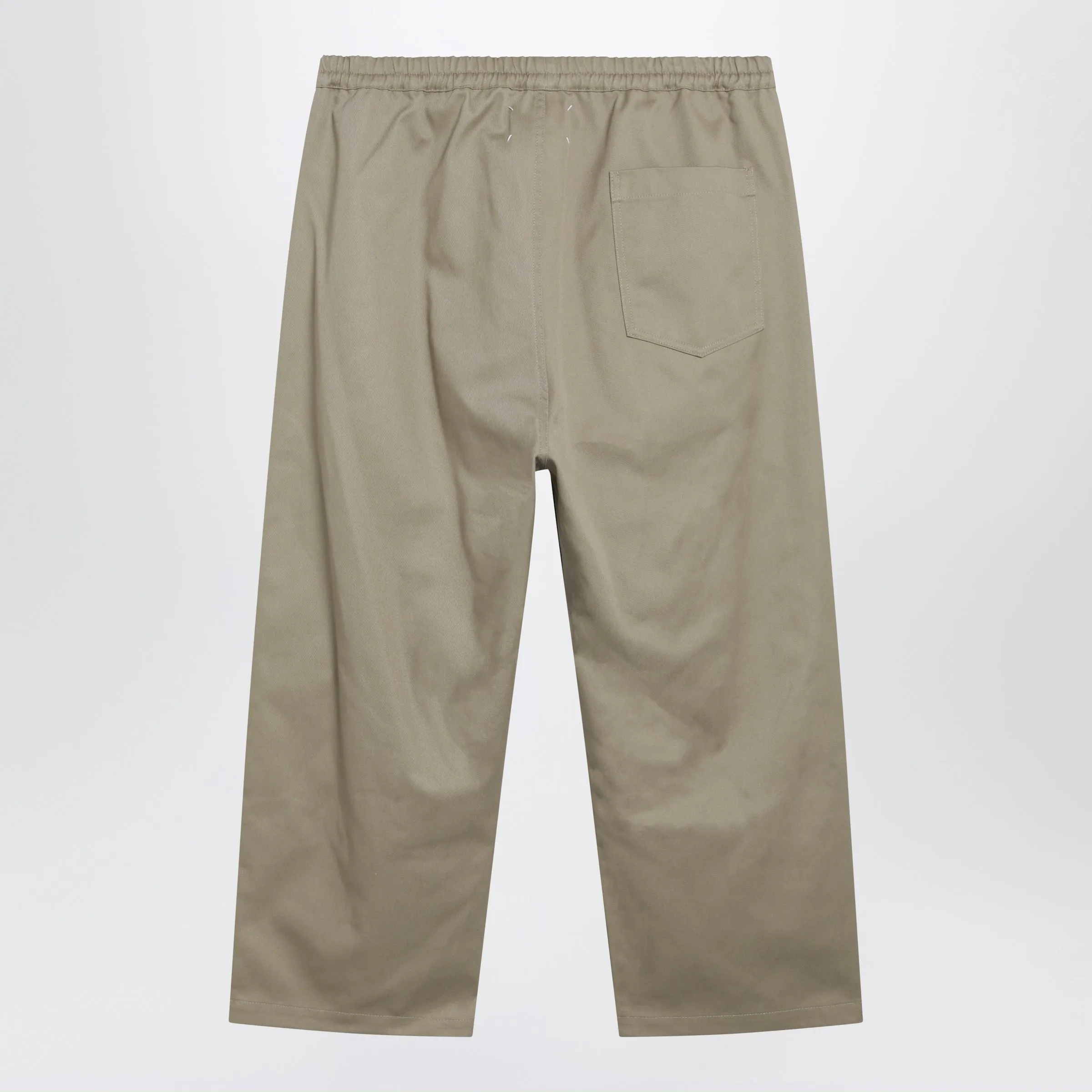 Low-Crotch Cotton Gabardine Trousers In Beige sold by Wanan Luxury product image thumbnail 2