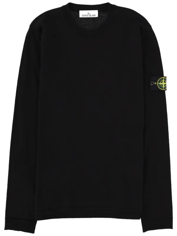 Maglia In Cotone Con Patch Logo made by Stone Island