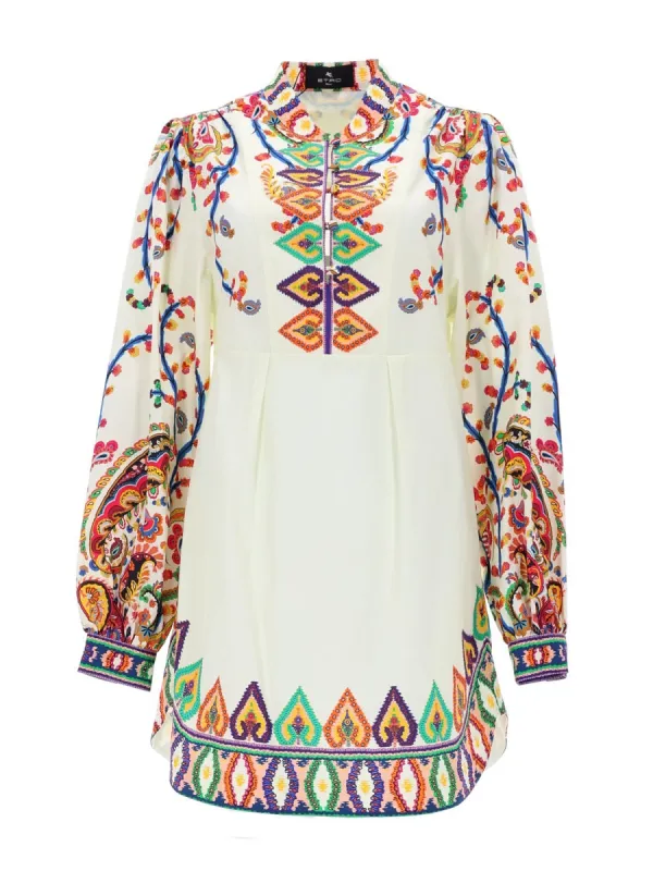 Mini Abito Con Stampa "Paisley" made by Etro