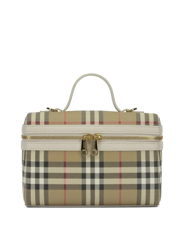 Vanity Check Handbags Beige made by Burberry