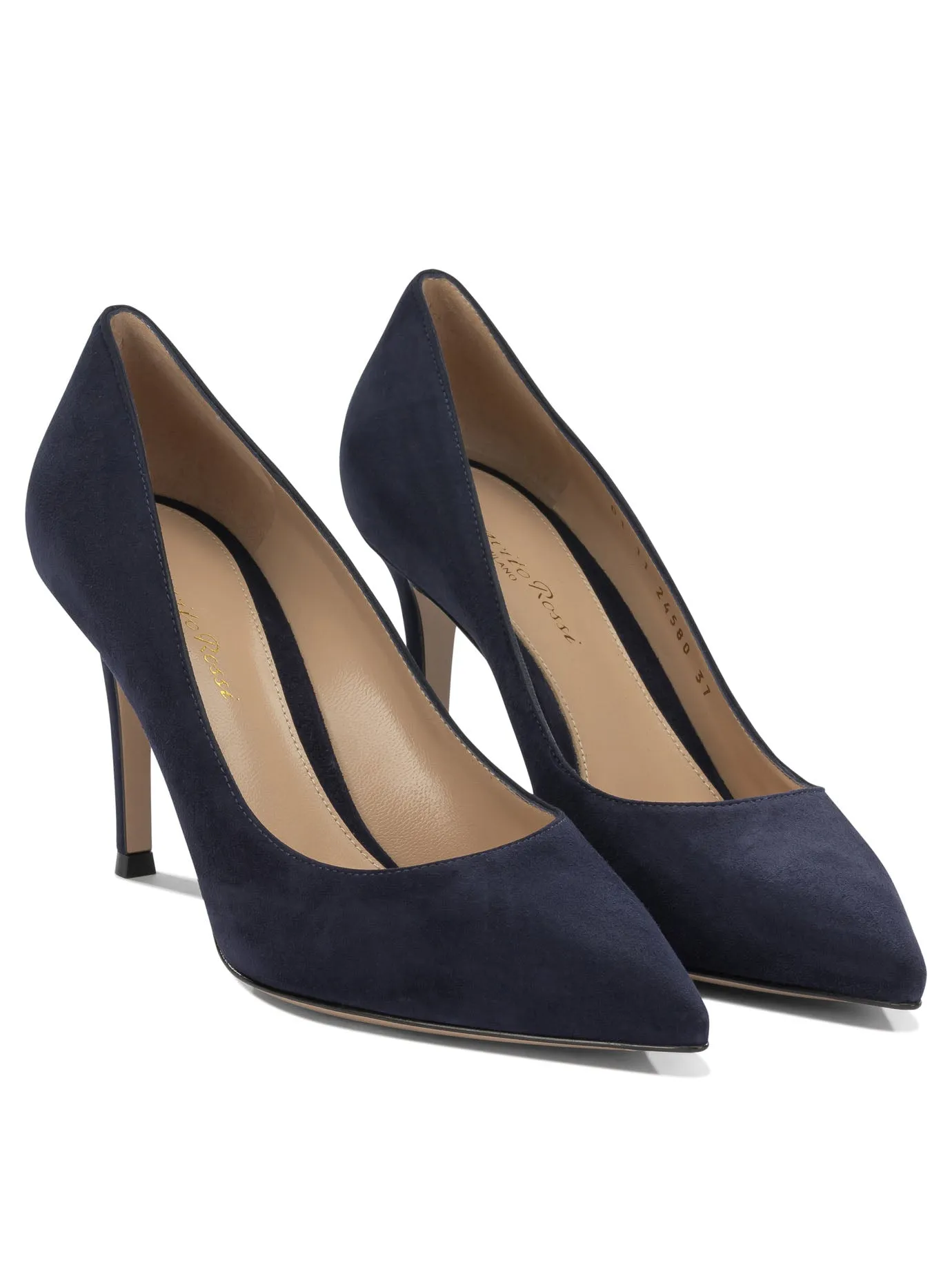 Gianvito 85 Mm Heeled Shoes Blue sold by Wanan Luxury product image thumbnail 2