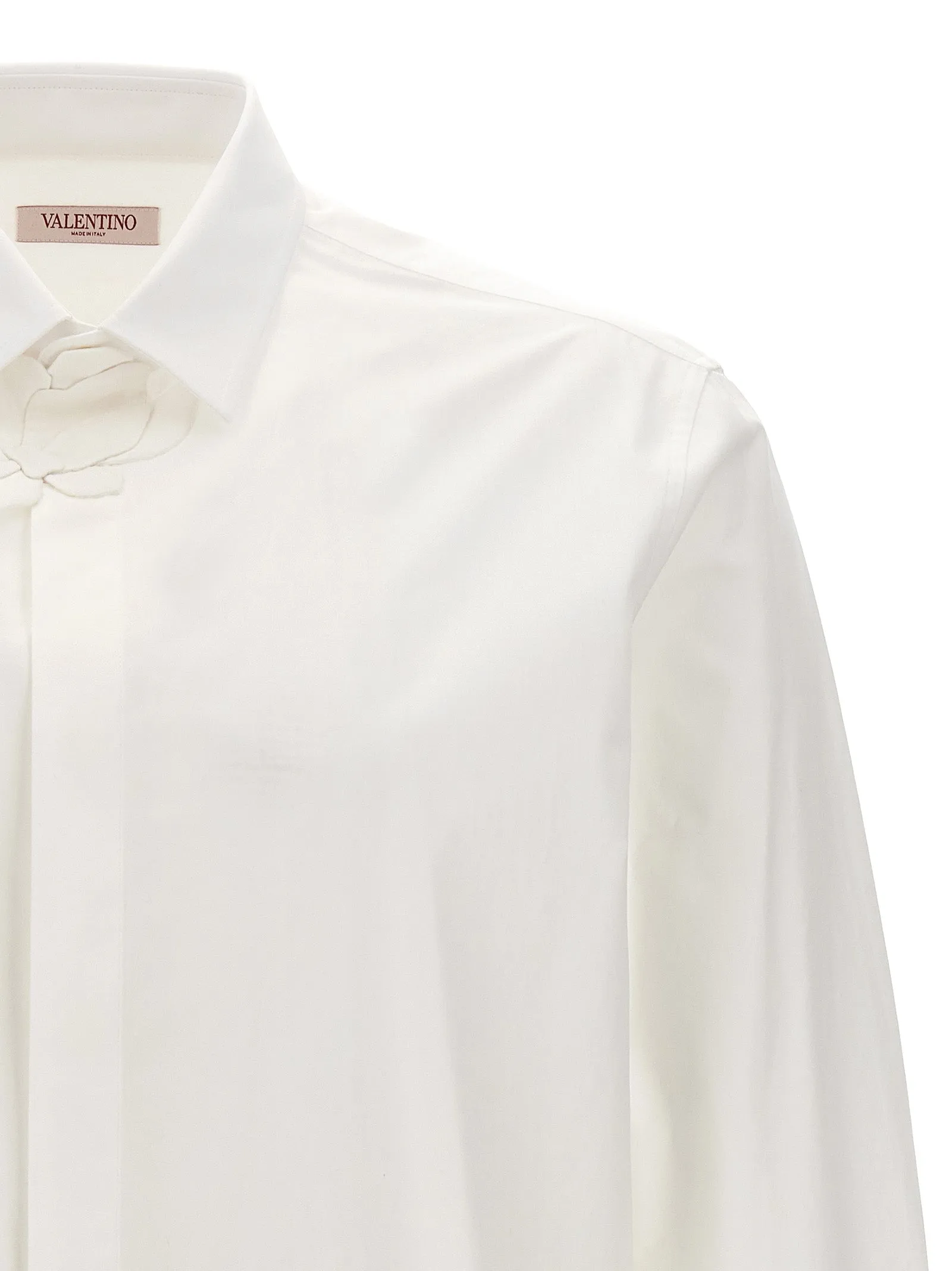 Valentino Shirt With Flower Patch Shirt And Blouse White sold by Wanan Luxury product image thumbnail 3
