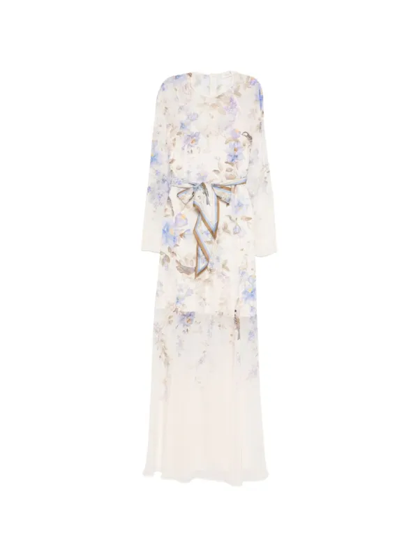Luna Printed Long Dress made by Zimmermann