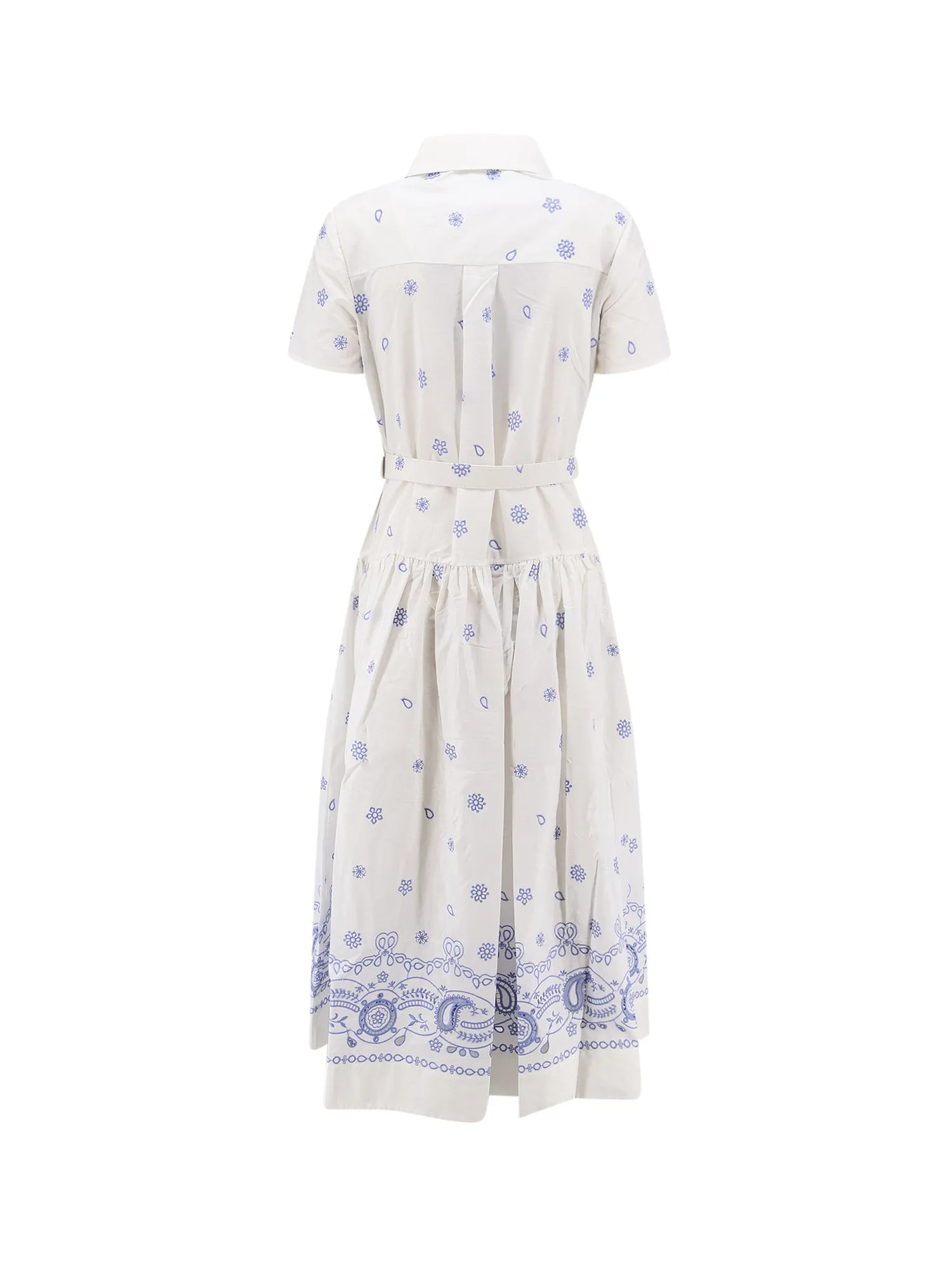 Long Cotton Dress With All-Over Contrasting Embroidery sold by Wanan Luxury product image thumbnail 2