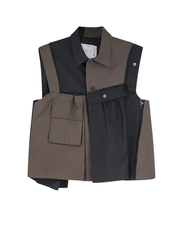 Patchwork Cotton Shirt made by Sacai