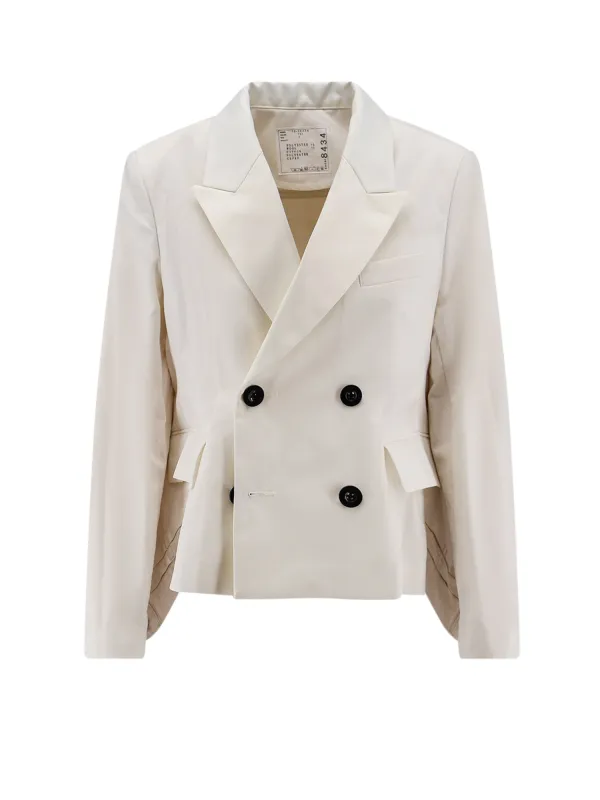 Blazer With White Denim Insert On The Back made by Sacai