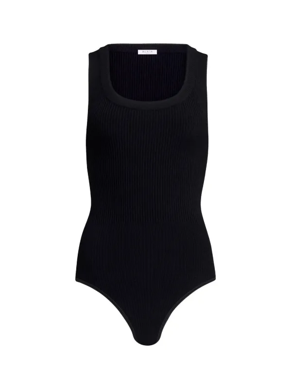 Sleeveless Ribbed Knit Bodysuit made by Alaia