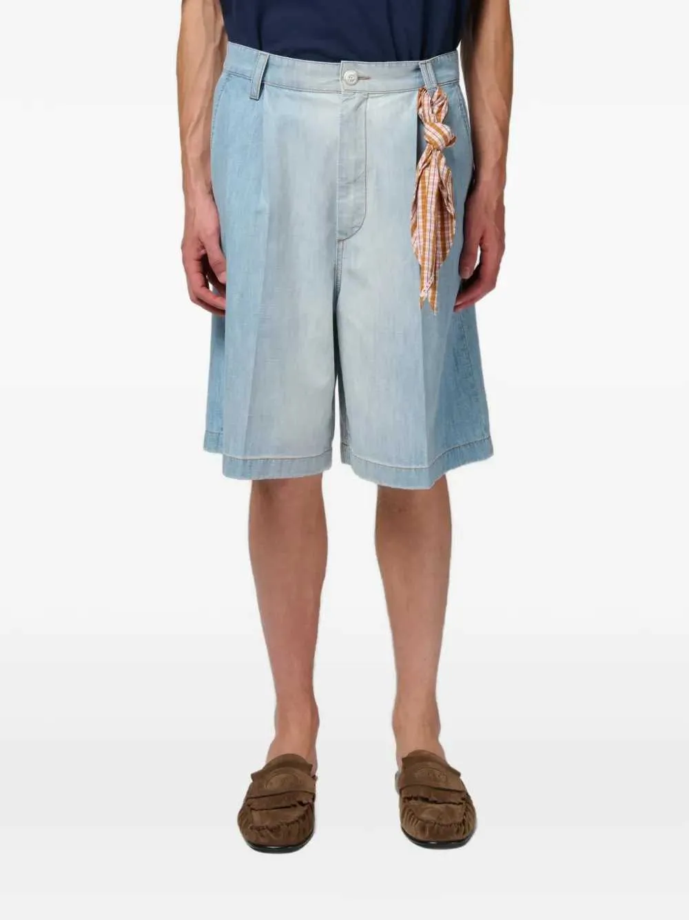 Pleated Bermuda Shorts sold by Wanan Luxury