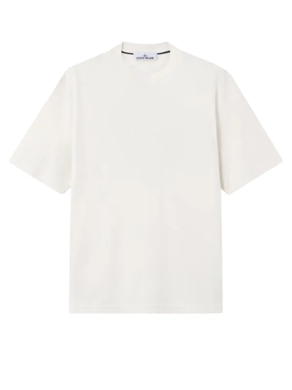 Cotton T-Shirt With Tone-On-Tone Logo Print On The Front made by Stone Island