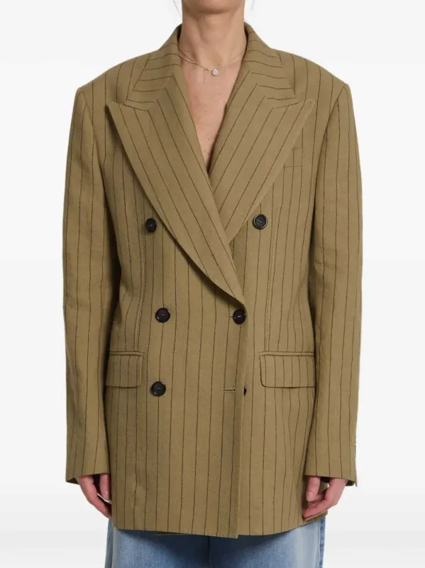 Striped Double-Breasted Jacket made by Dolce & Gabanna