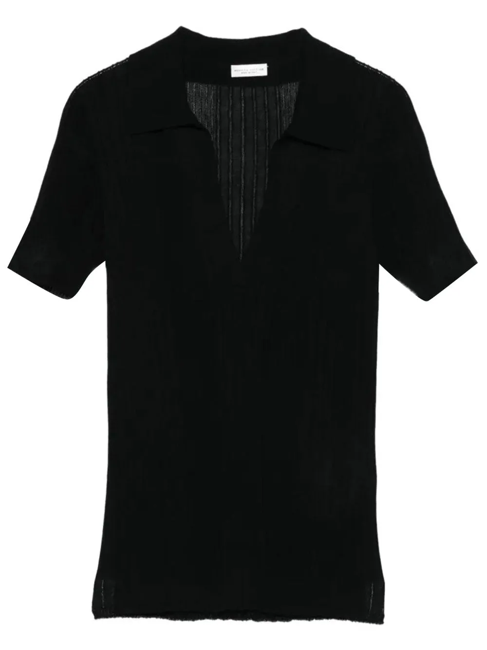 Contrast-Stitch Ribbed Polo sold by Wanan Luxury