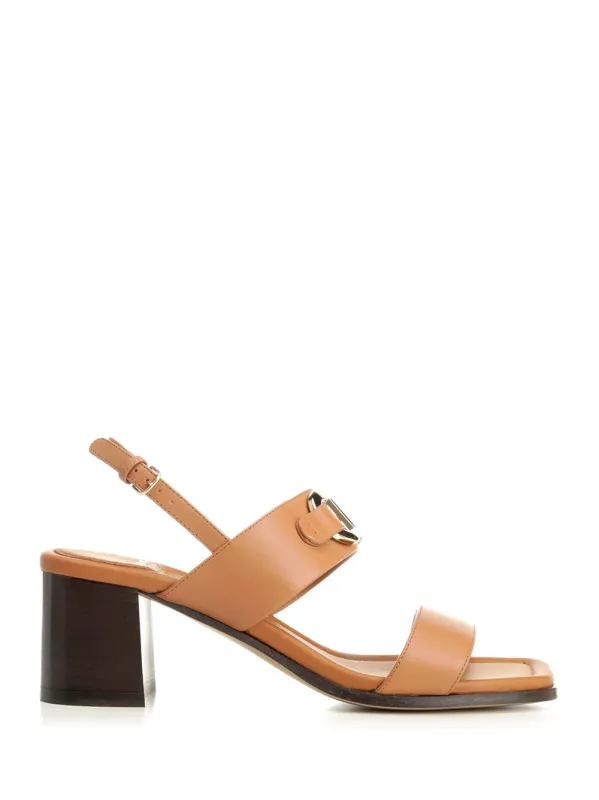 Gancini Ornament Sandal Sandals Brown made by Salvatore Ferragamo