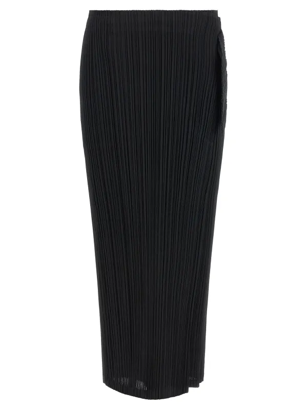 Facade Pants Black made by Issey Miyake