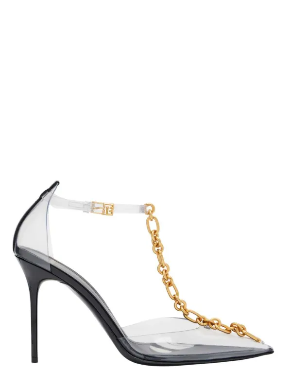 Embellished Pvc Slingback Pump made by Balmain