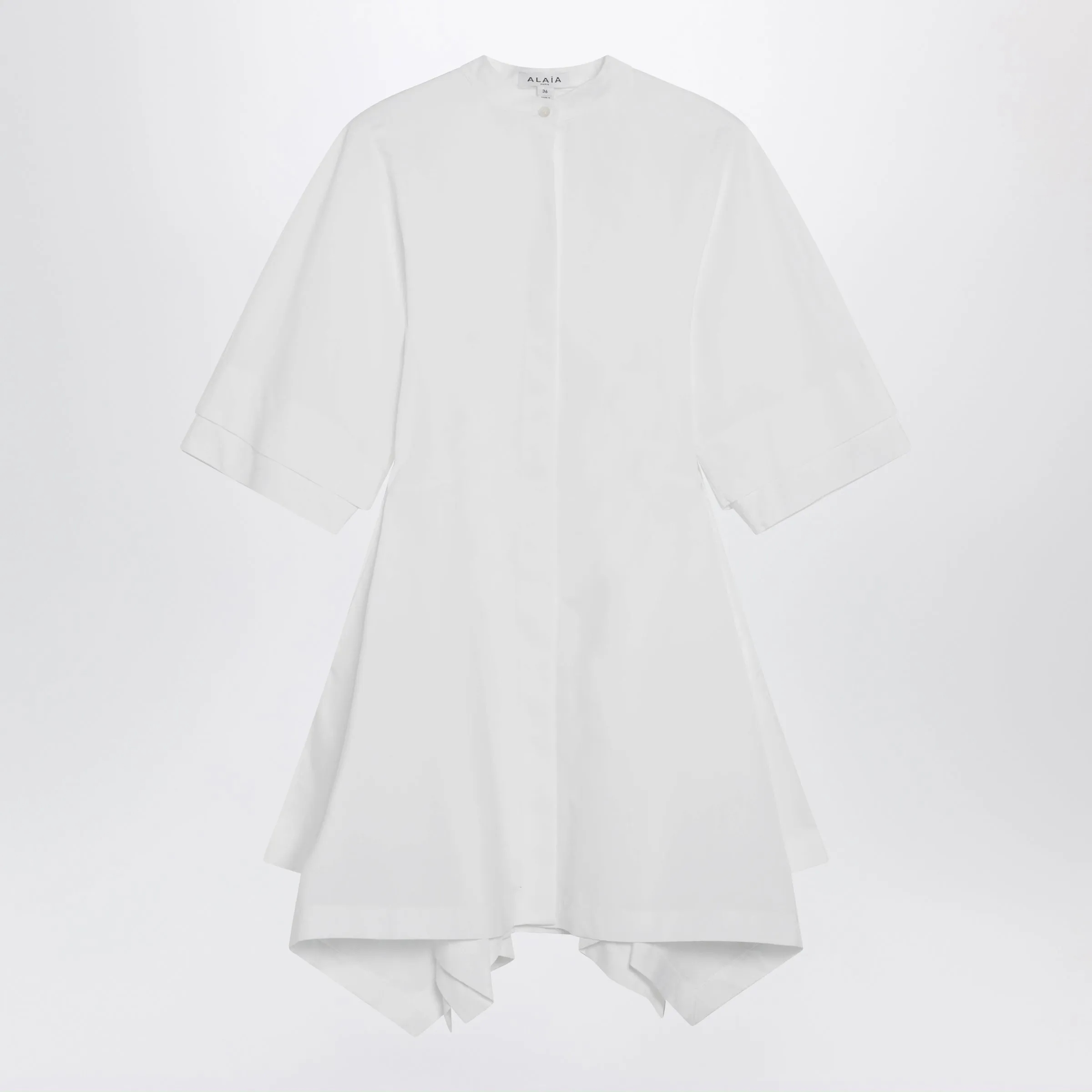 Panelled Cotton Poplin Dress In White sold by Wanan Luxury