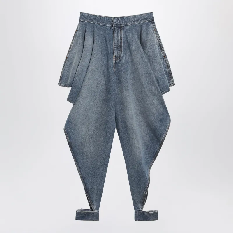 Dé Lavé Panel Jeans In Raw Denim Blue made by Alaia