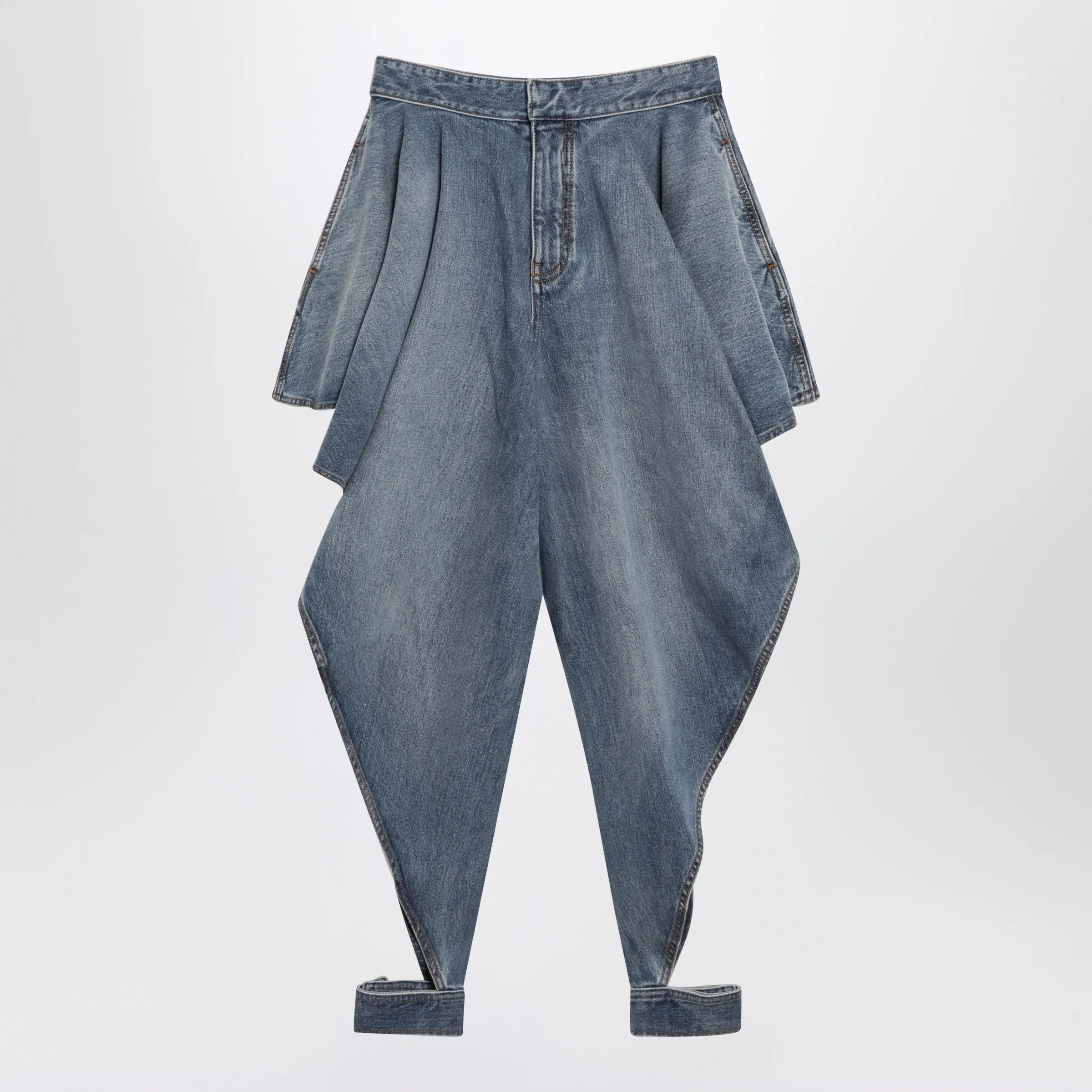 Dé Lavé Panel Jeans In Raw Denim Blue sold by Wanan Luxury