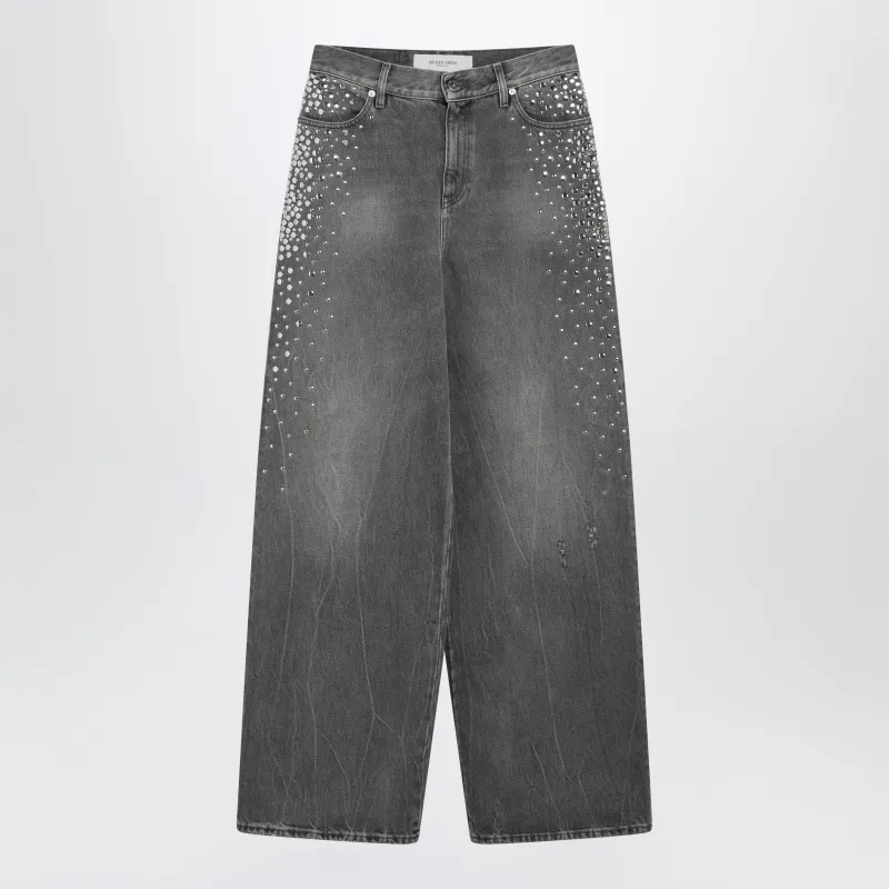 Melody Vintage-Wash Cotton Boyfriend Jeans, Grey made by Golden Goose