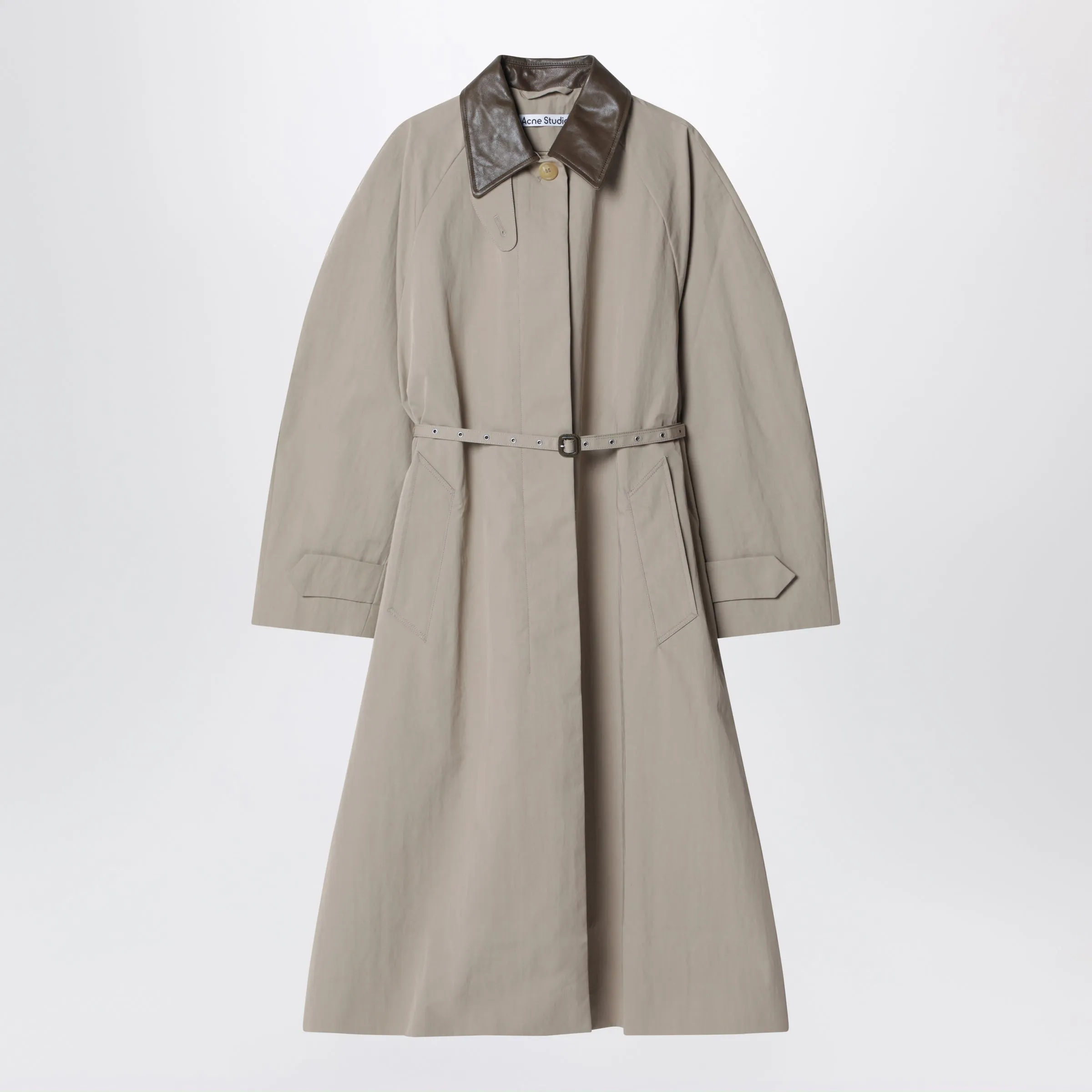 Belted Trenchcoat Khaki Grey sold by Wanan Luxury