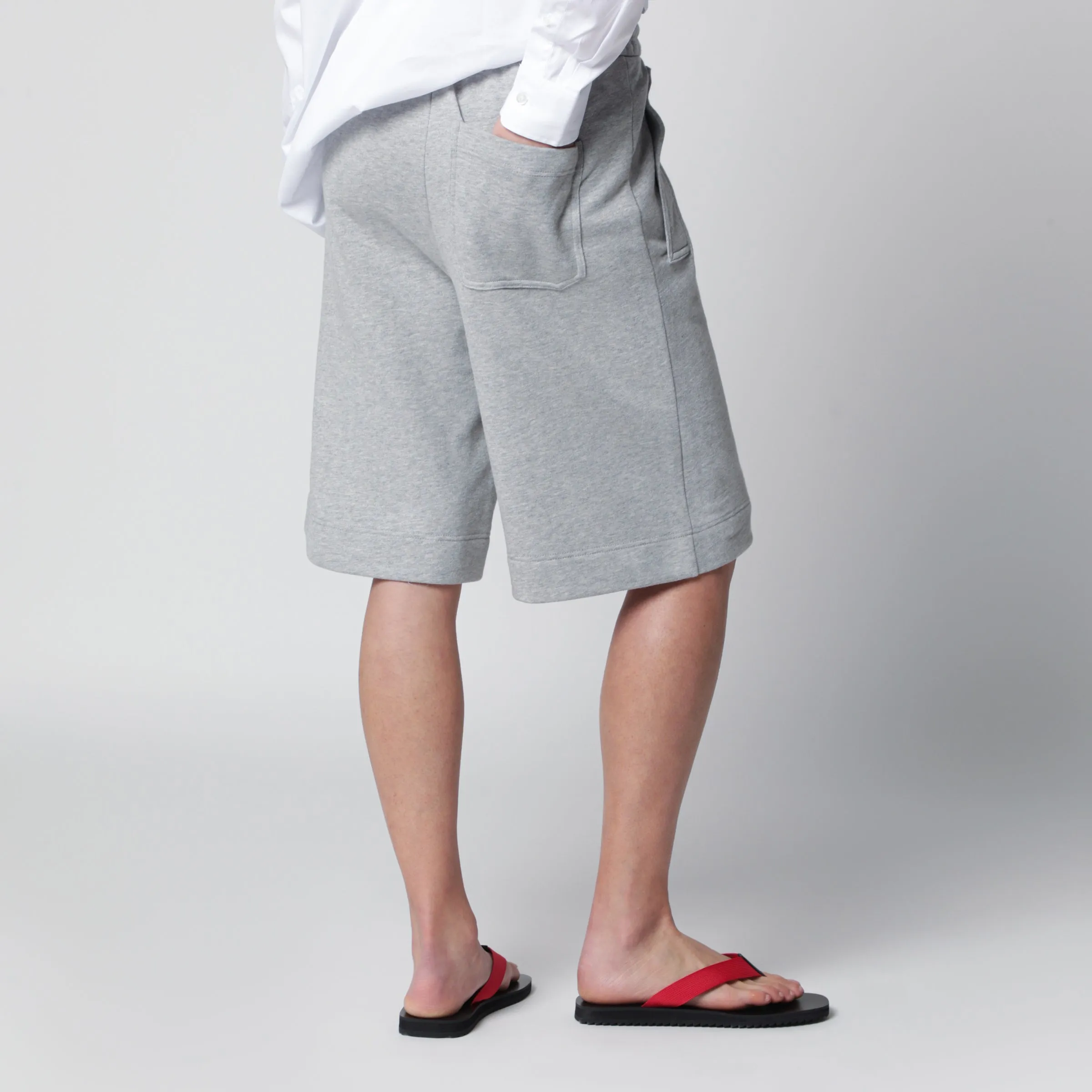 Grey Cotton Shorts sold by Wanan Luxury product image thumbnail 2