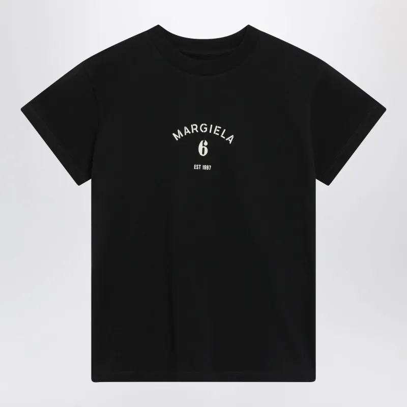 Black T-Shirt With Logo Print made by Maison Margiela
