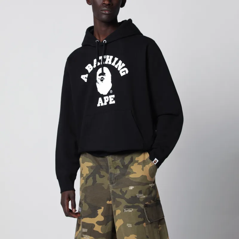 Black Hoodie With Logo Print made by Bape