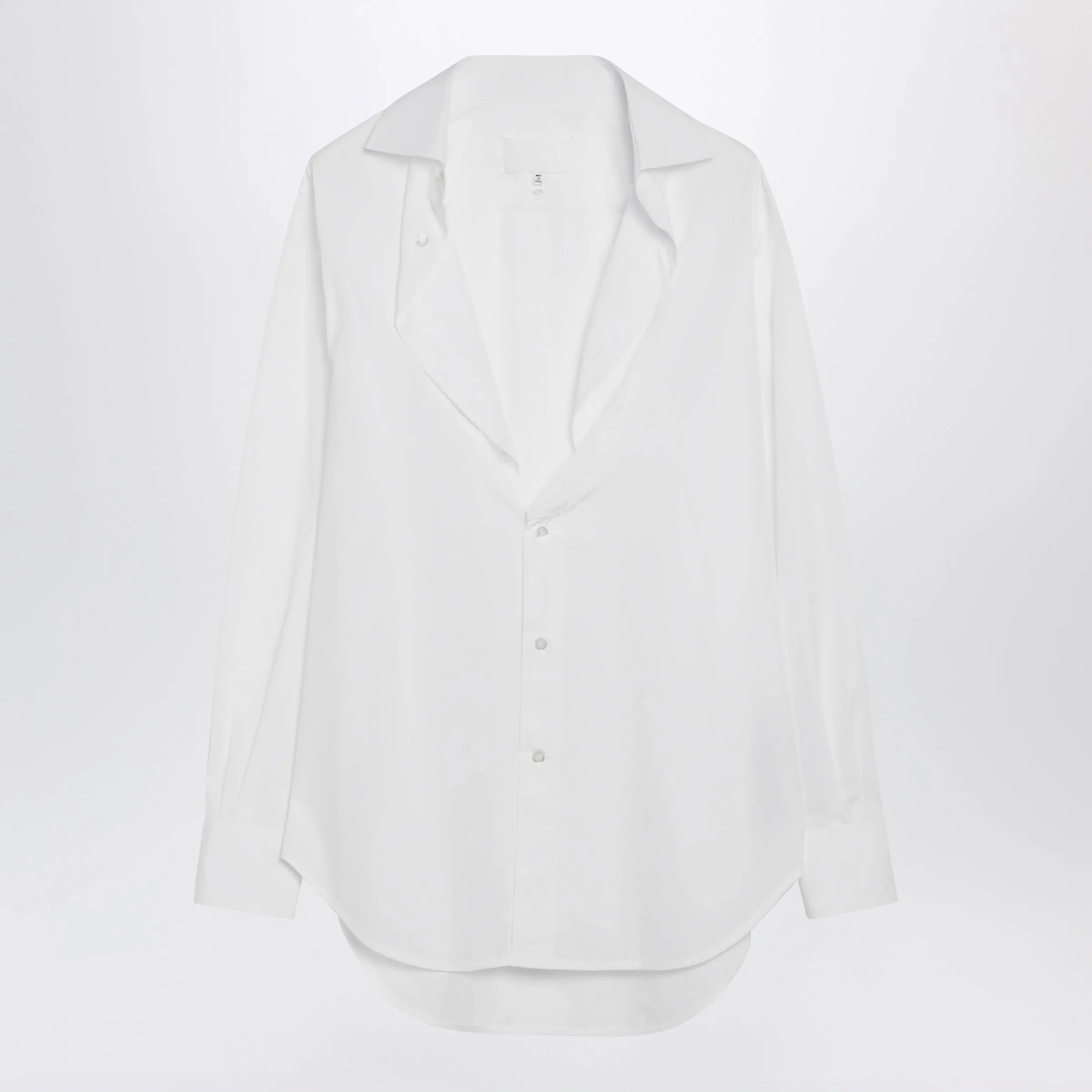 White Folded-Collar Shirt sold by Wanan Luxury