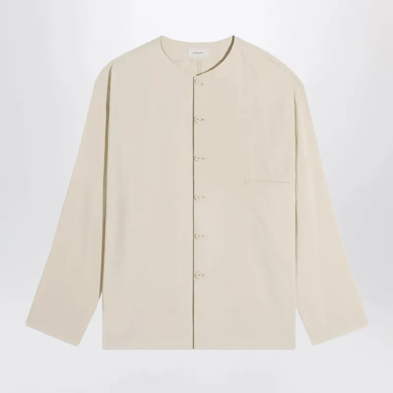 Light Beige Silk-Blend Shirt made by Lemaire