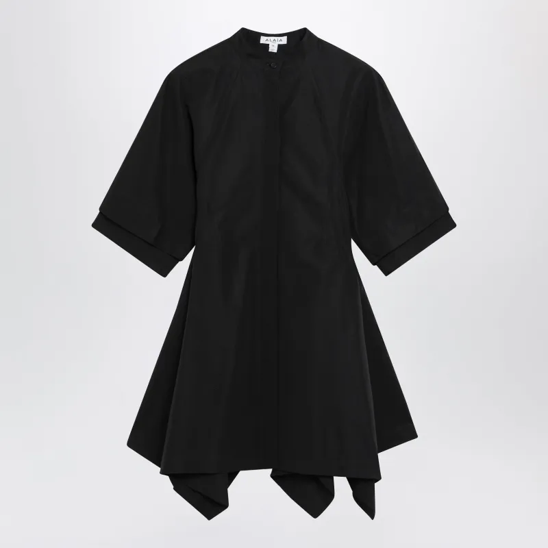 Panelled Cotton Poplin Dress In Black made by Alaia