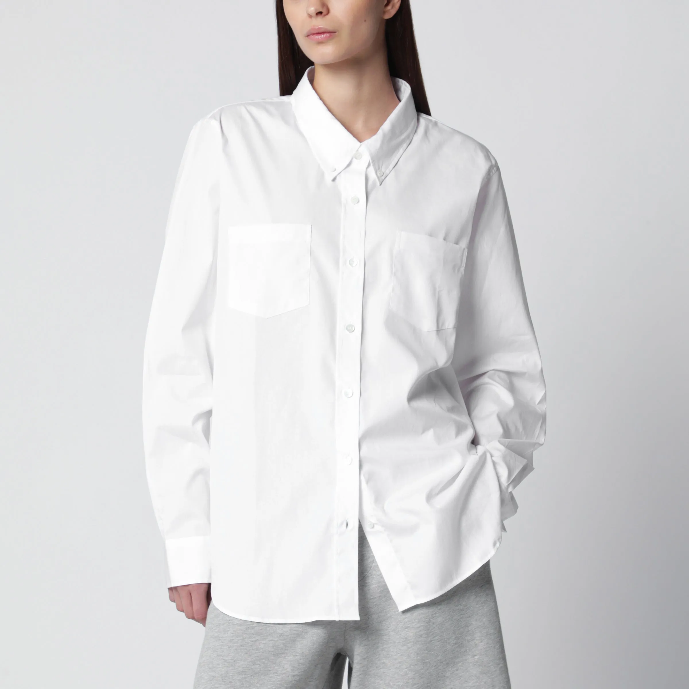 White Button-Down Cotton Shirt sold by Wanan Luxury