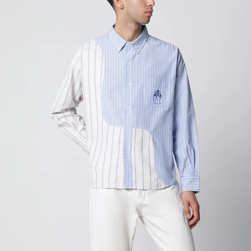 Color-Block Striped Cotton Shirt made by Brain Dead
