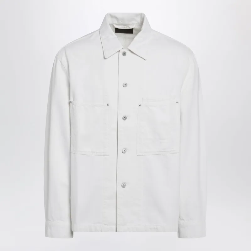White Denim Shirt Jacket made by Lemaire