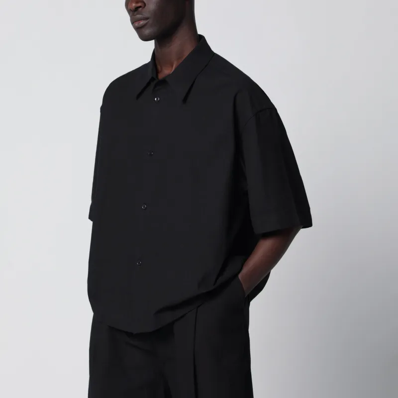 Black Cotton And Linen Shirt made by Studio Nicholson