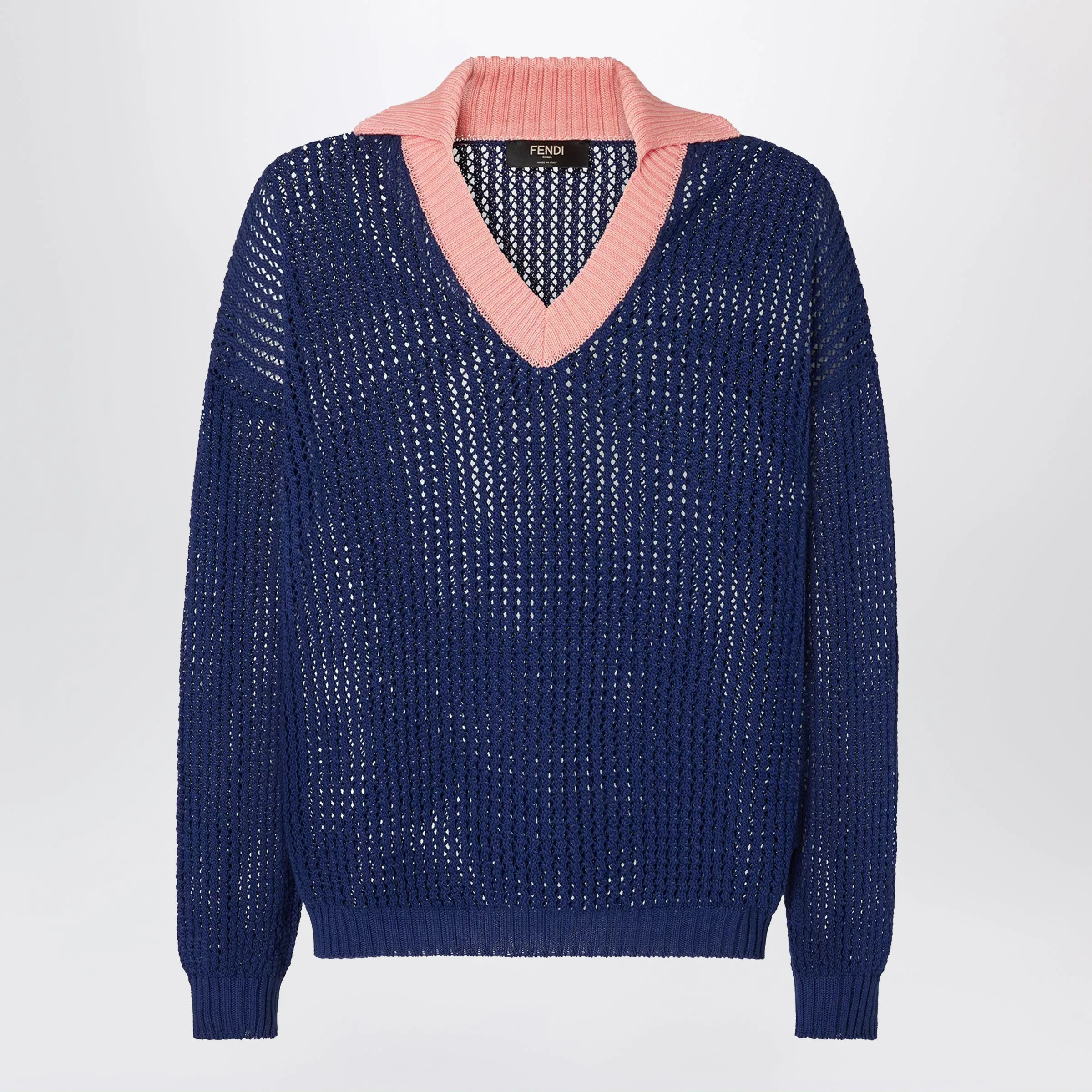 Blue And Pink Cotton Jumper sold by Wanan Luxury