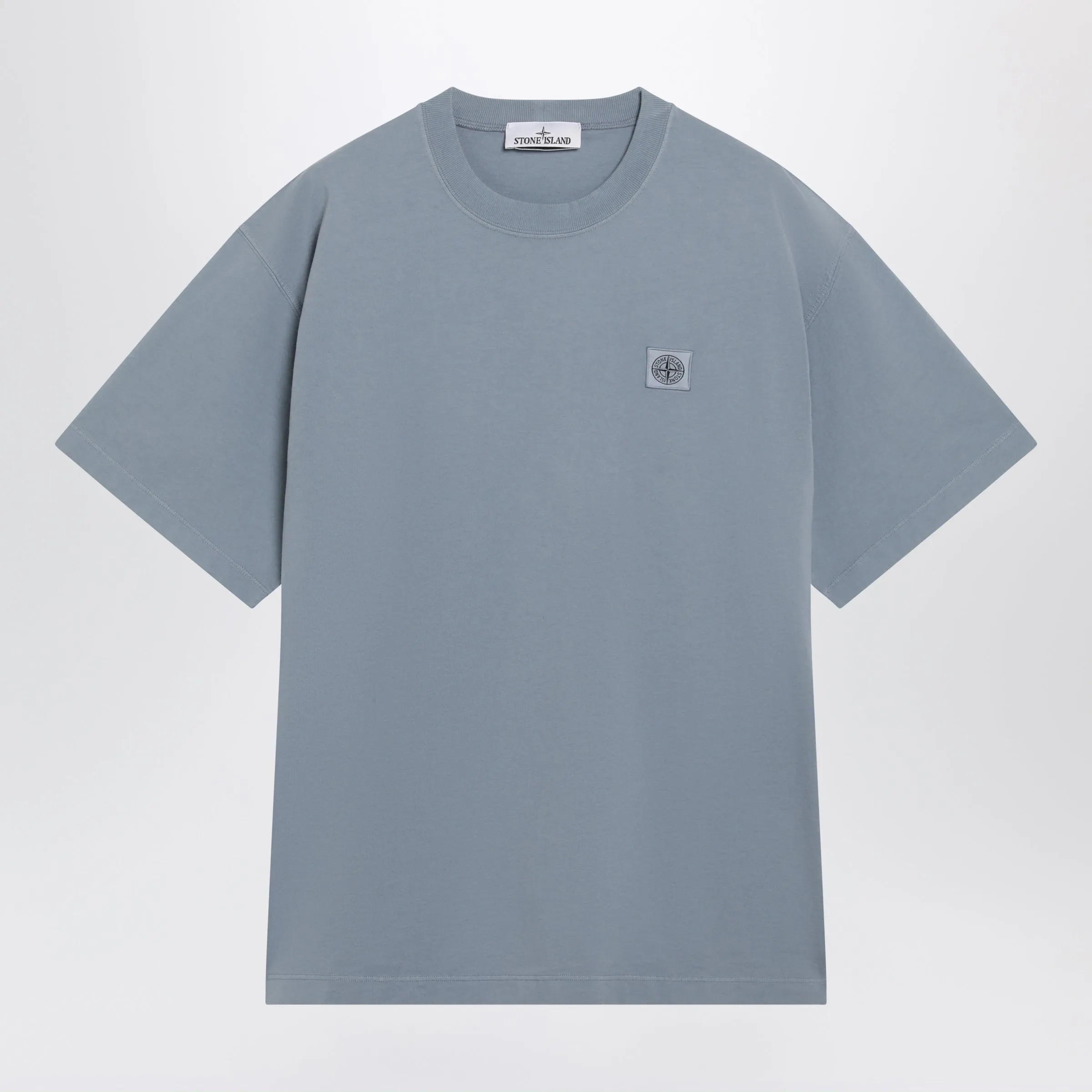 Blue T-Shirt With Compass Logo Patch sold by Wanan Luxury