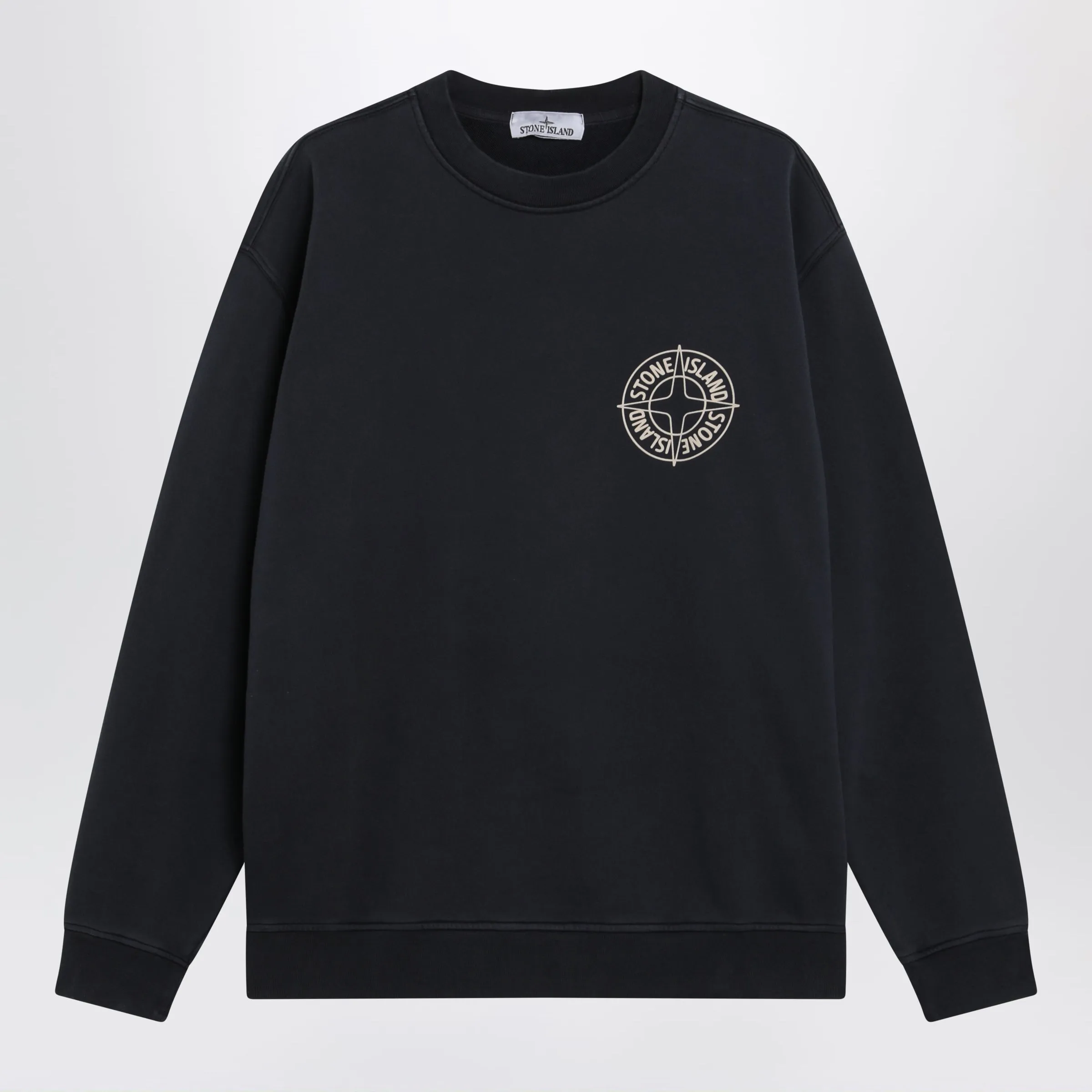 Oversized Navy Sweatshirt With Outline Compass Print sold by Wanan Luxury
