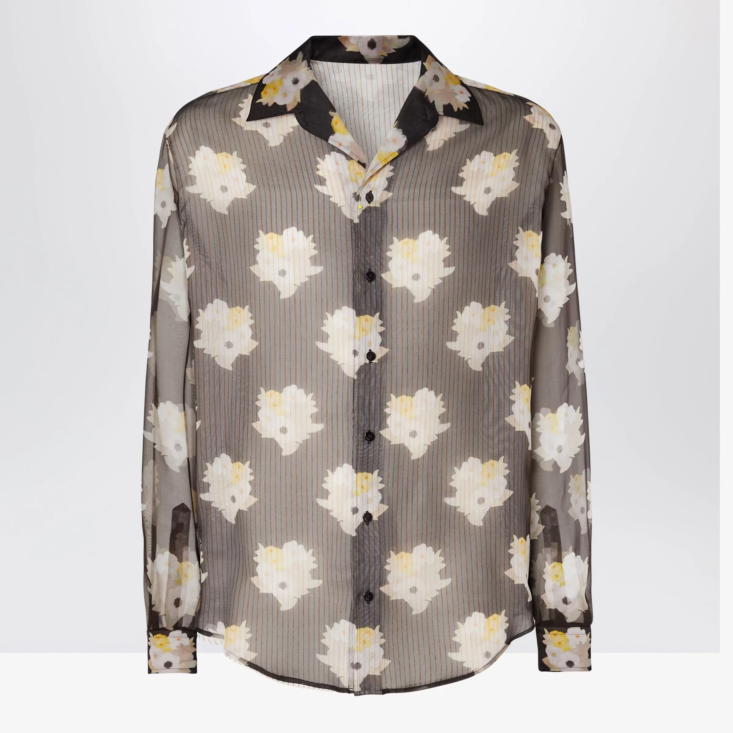 Printed Black Organza Shirt sold by Wanan Luxury
