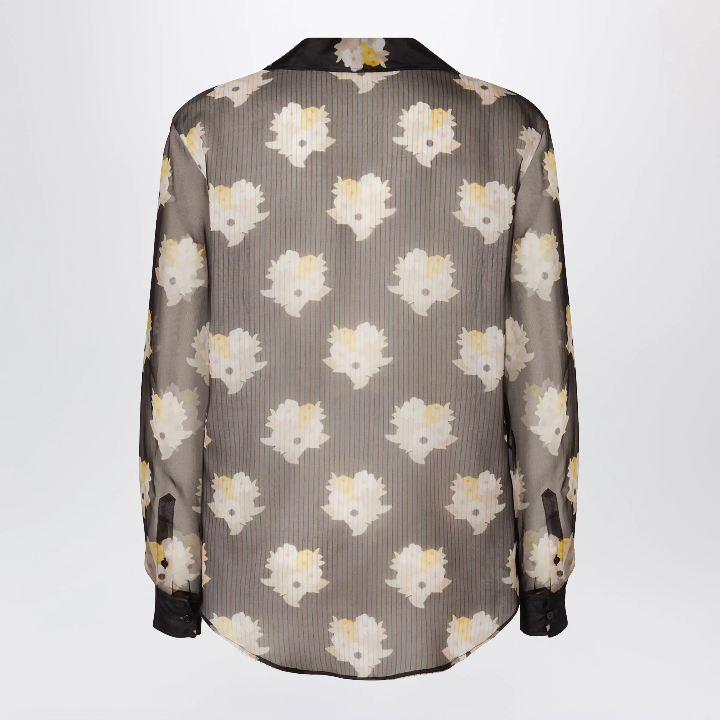 Printed Black Organza Shirt sold by Wanan Luxury product image thumbnail 2