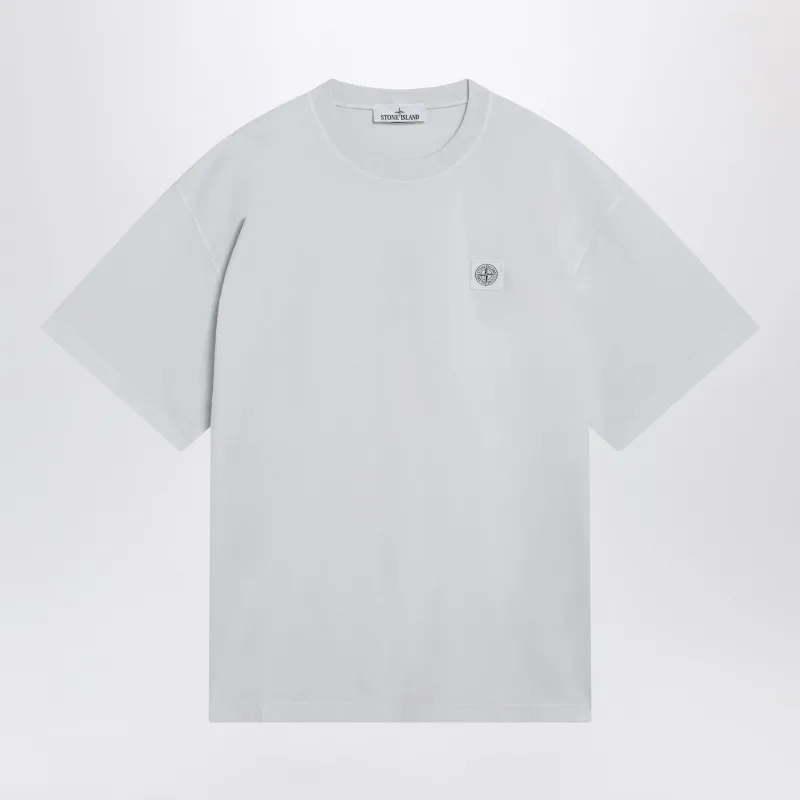 Light Blue T-Shirt With Compass Logo Patch made by Stone Island