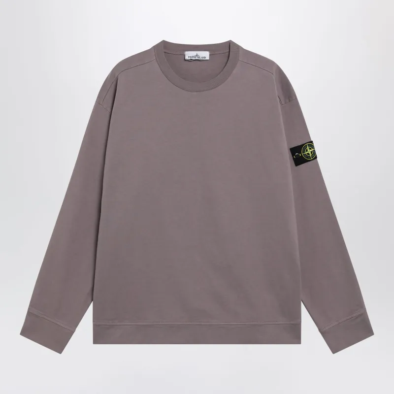 Oversized Grey-Purple Cotton Sweatshirt made by Stone Island