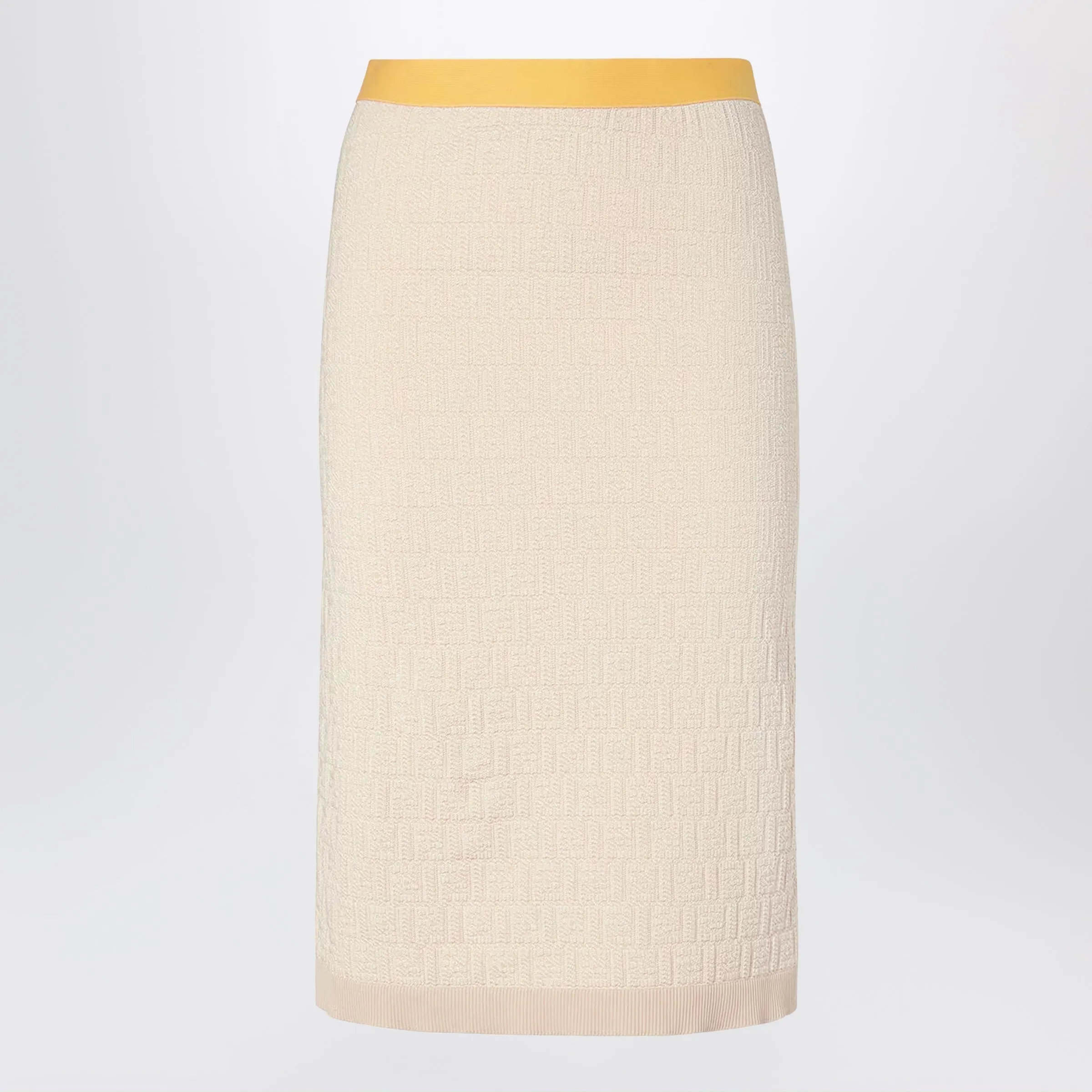 Light Beige Cotton And Silk Skirt sold by Wanan Luxury