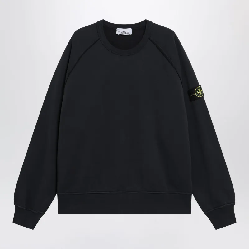 Oversized Navy Cotton Sweatshirt made by Stone Island