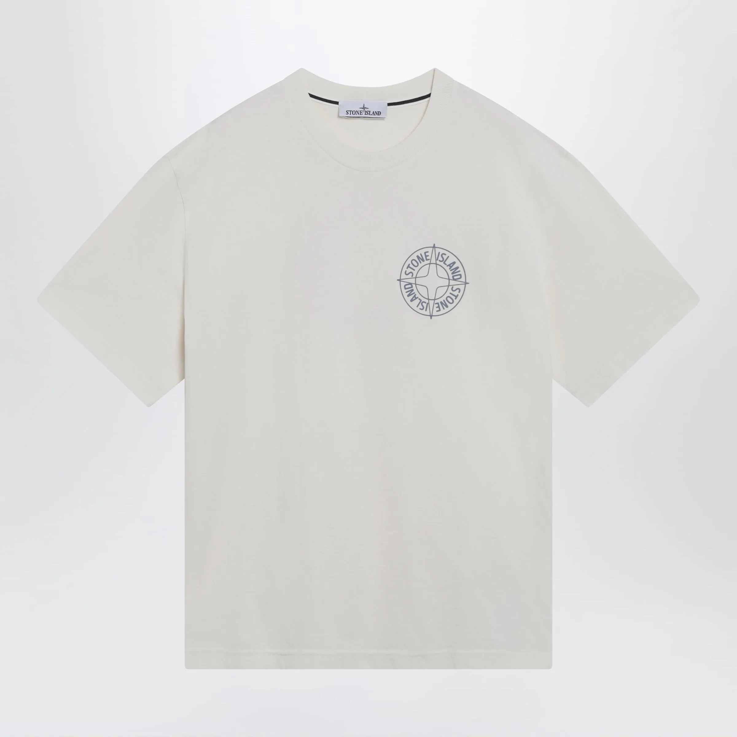 Regular Outline Compass Cotton T-Shirt In Blue sold by Wanan Luxury