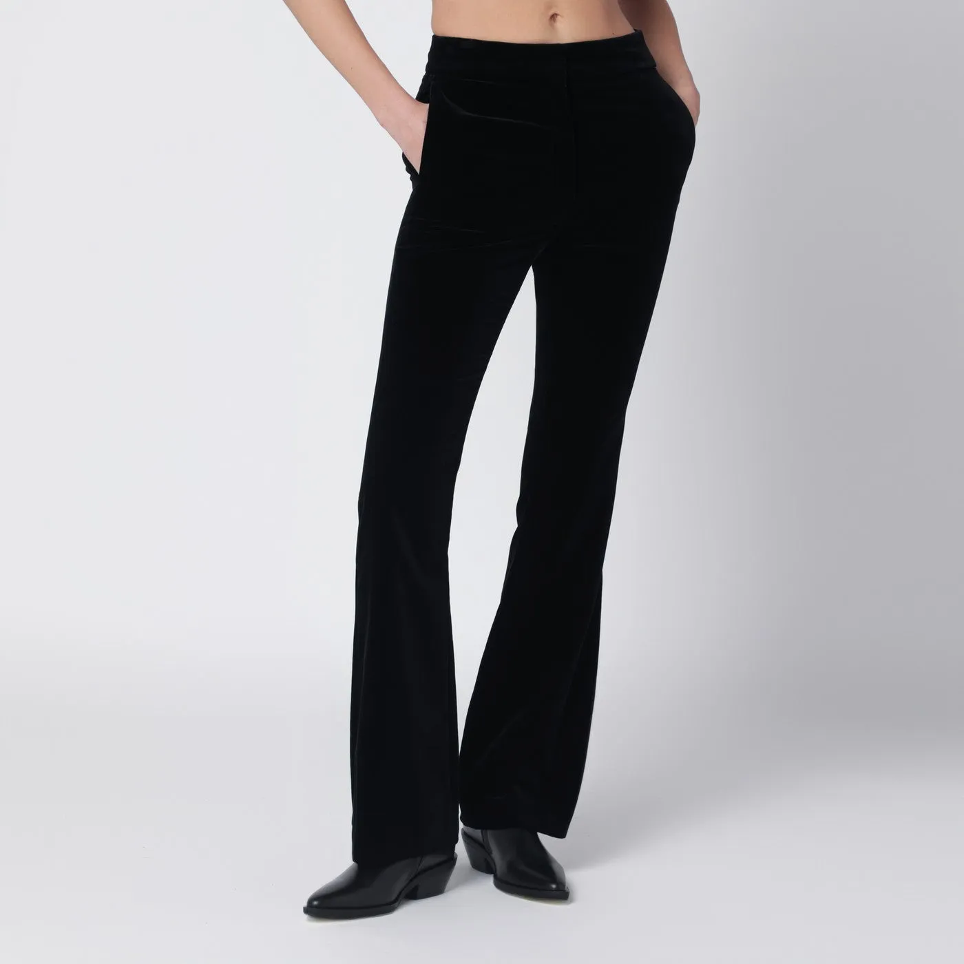 Black Velvet Trousers sold by Wanan Luxury